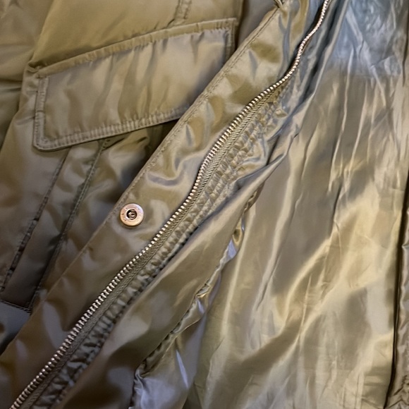 DKNY Army Green Long Winter Coat - Picture 7 of 10